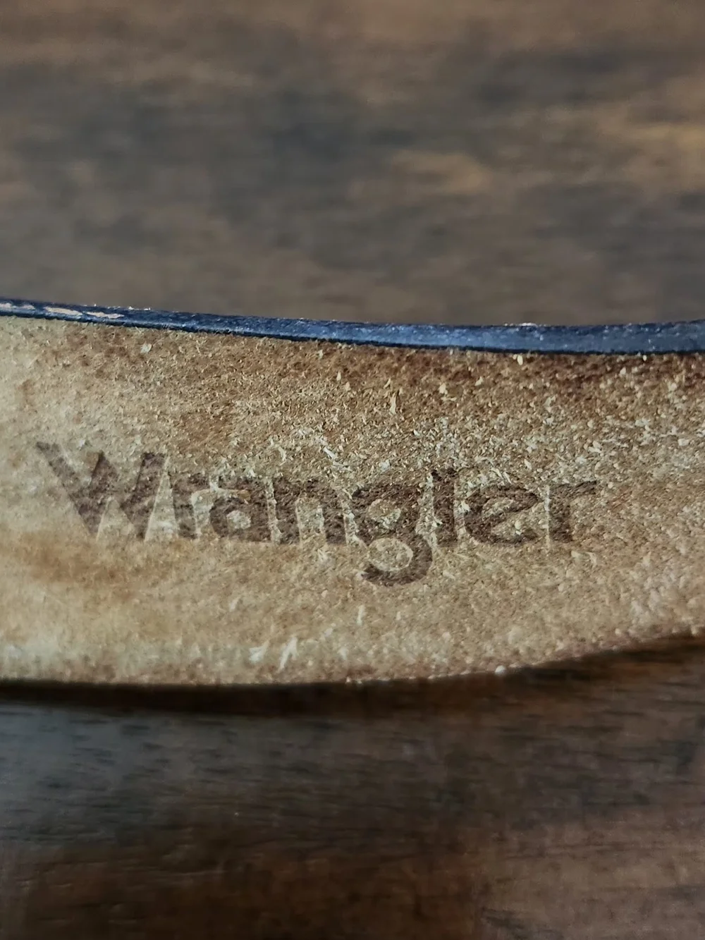 Hand-Tooled Brown Leather Belt with Gold Eagle Accent/ Unique Wooden Buckle